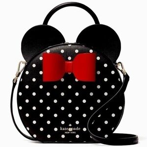 🆕Disney X Kate Spade New York Minnie Mouse Crossbody Bag Polka Dot Red Bow Bag